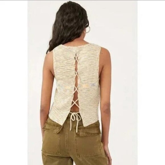 Free People Best of Us Sweater Tank Warm Sky Combo - Picture 2 of 7